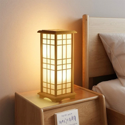 Stehlampe Holz Tatami Tischlampe für Schlafzimmer
