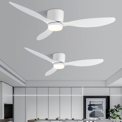 Moderne, einfache Deckenventilatorlampe mit 1 Licht in Zylinderform
