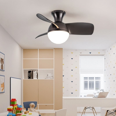 Deckenventilatoren im modernen Stil aus hellem Eisen und Acryl für die Unterputzmontage im Wohnzimmer