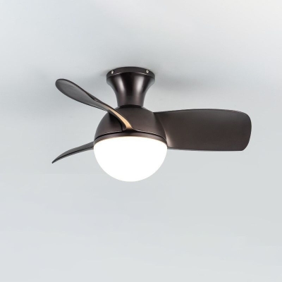 Deckenventilatoren im modernen Stil aus hellem Eisen und Acryl für die Unterputzmontage im Wohnzimmer