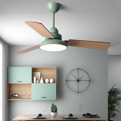 48-Zoll-Deckenventilator mit moderner Holzflügel-Ventilatorbeleuchtung in 4 Farben