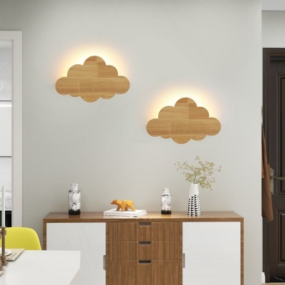 Wolke Holz Wandleuchte Vintage Holz Wandlampen Licht Dekor Lichter