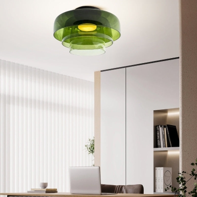 Kreative Deckenleuchte aus Glas mit mehrschichtigem Hängelampenschirm
