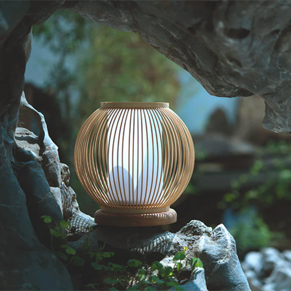 Bambus-Weberei-Globus-Tischlampe mit 1 Licht