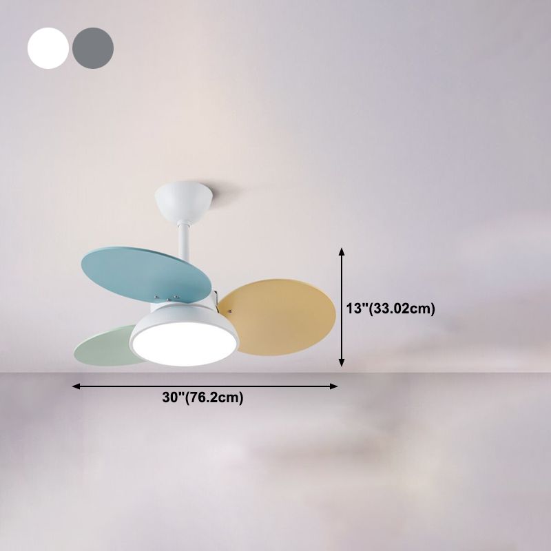 LED-Deckenventilatorlampe aus Metall im nordischen Stil für Kinderzimmer