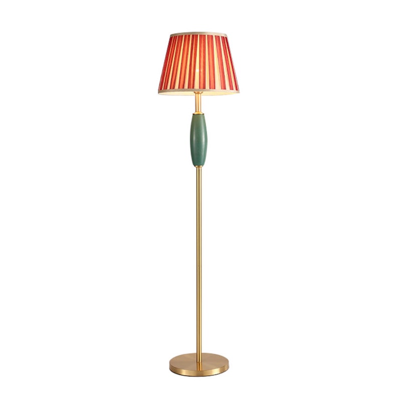 Messing Tischlampe Keramik Schreibtisch Lampenschirm Retro Stehlampe