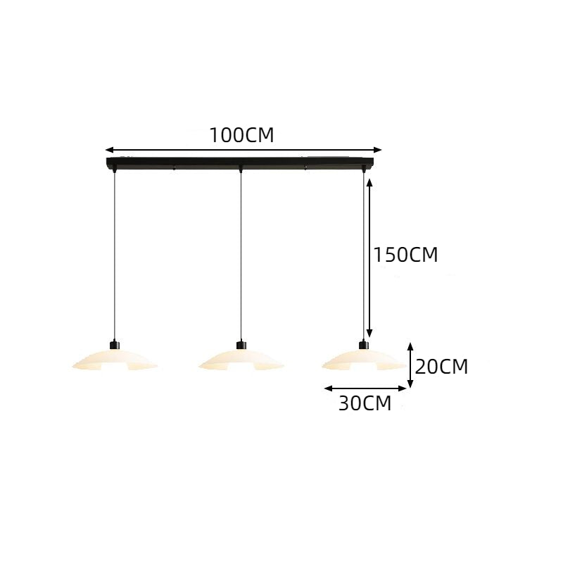 Moderne hängende Pendelleuchte aus Glas