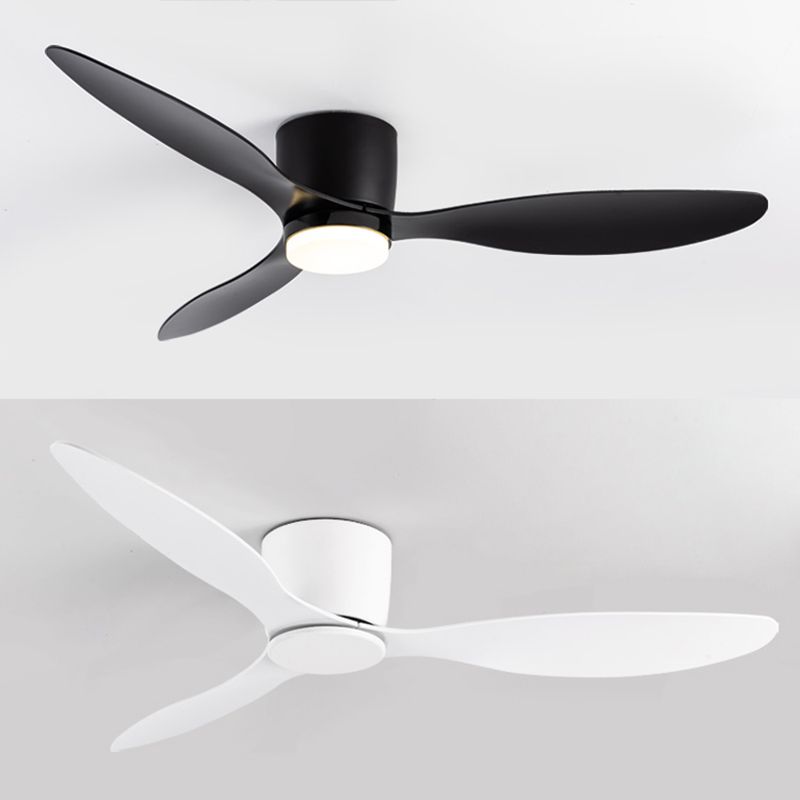 Moderne, einfache Deckenventilatorlampe mit 1 Licht in Zylinderform