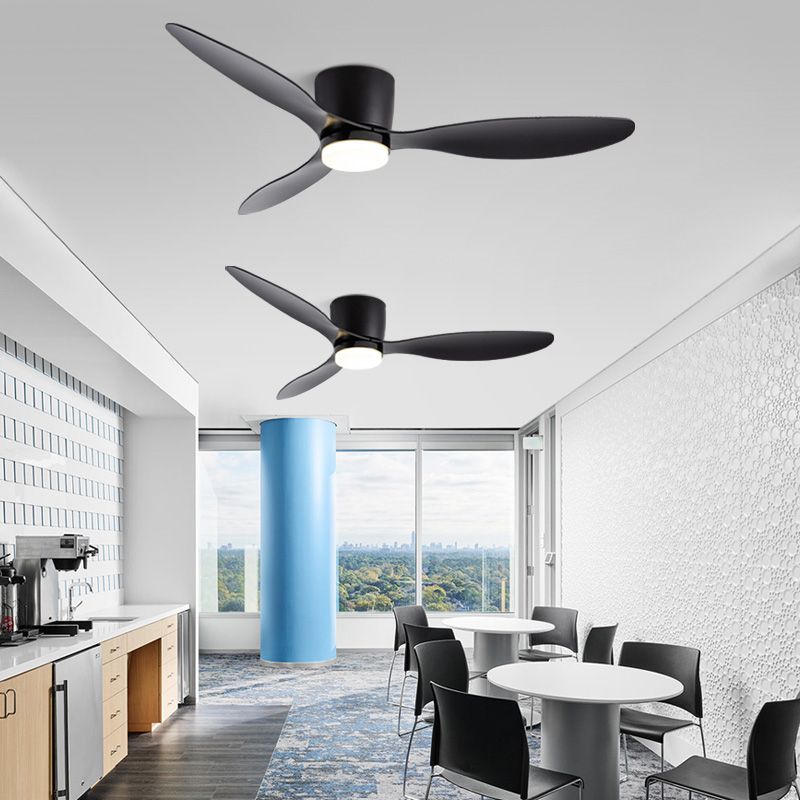 Moderne, einfache Deckenventilatorlampe mit 1 Licht in Zylinderform
