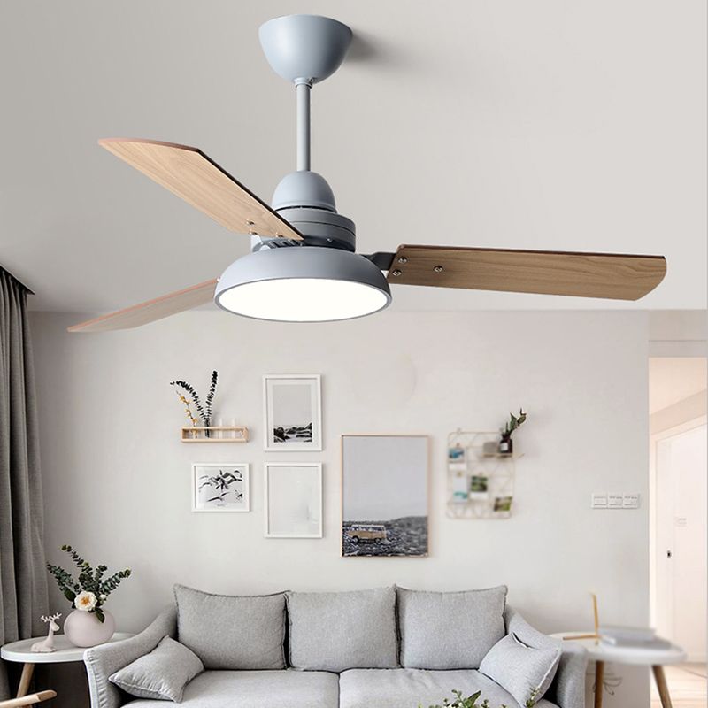 48-Zoll-Deckenventilator mit moderner Holzflügel-Ventilatorbeleuchtung in 4 Farben
