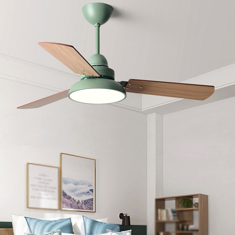 48-Zoll-Deckenventilator mit moderner Holzflügel-Ventilatorbeleuchtung in 4 Farben