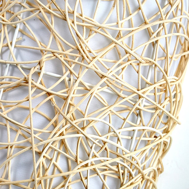 Rattan-Wandleuchte, Korbwand-Hängelampen, Boho-Wandleuchte