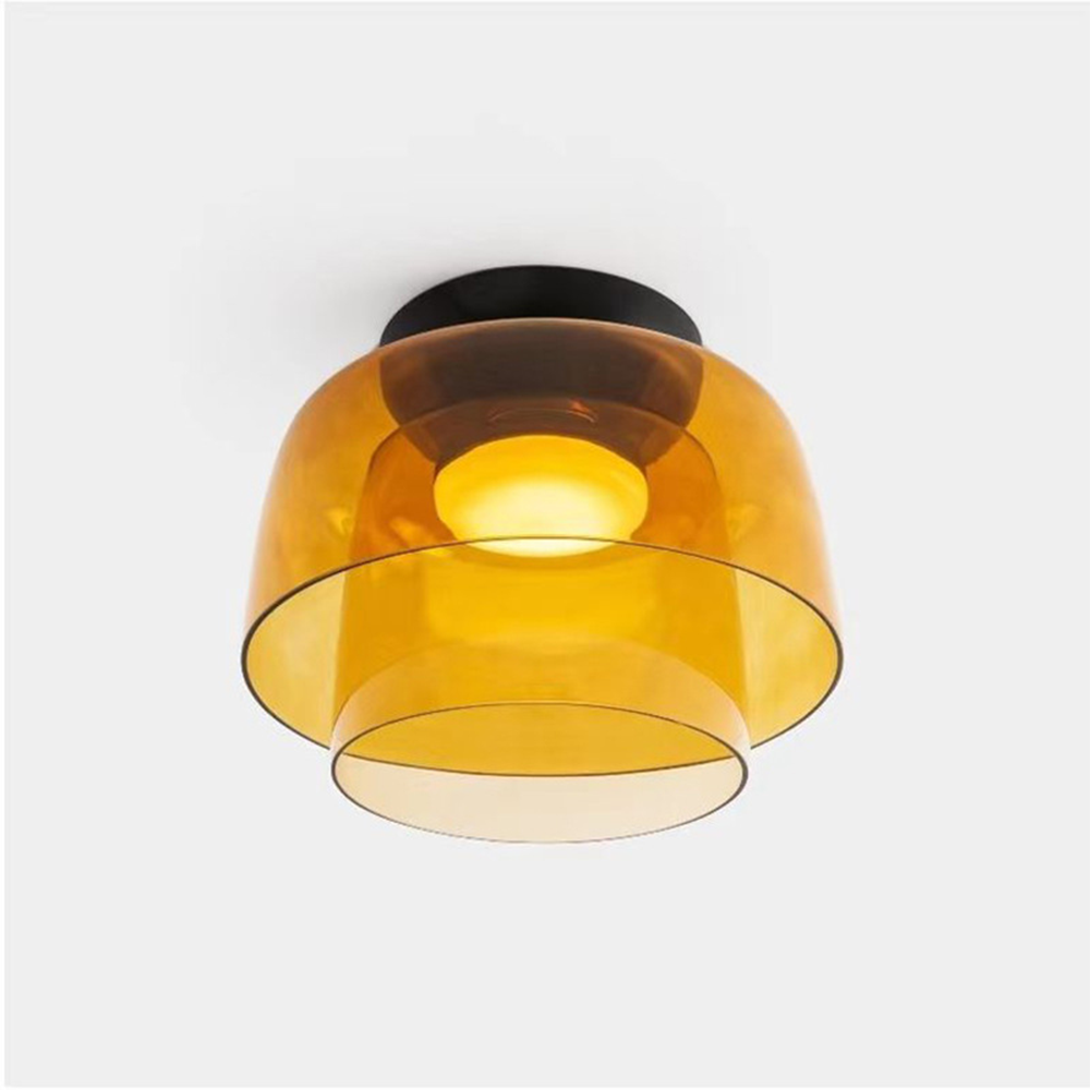 Kreative Deckenleuchte aus Glas mit mehrschichtigem Hängelampenschirm