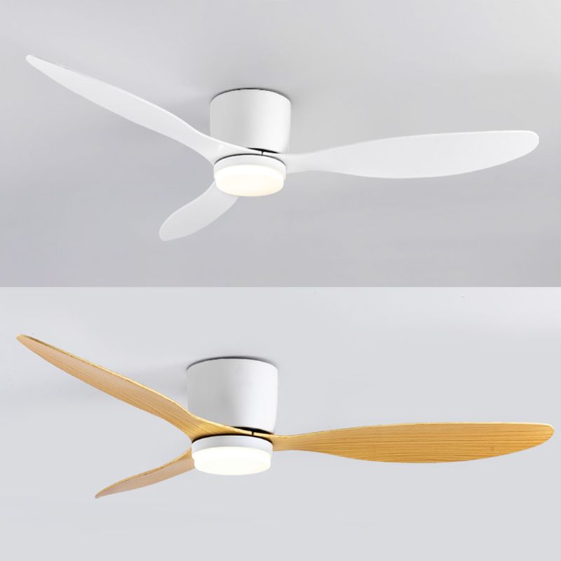 Moderne, einfache Deckenventilatorlampe mit 1 Licht in Zylinderform