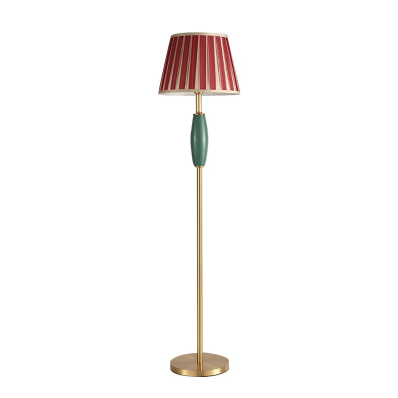 Messing Tischlampe Keramik Schreibtisch Lampenschirm Retro Stehlampe