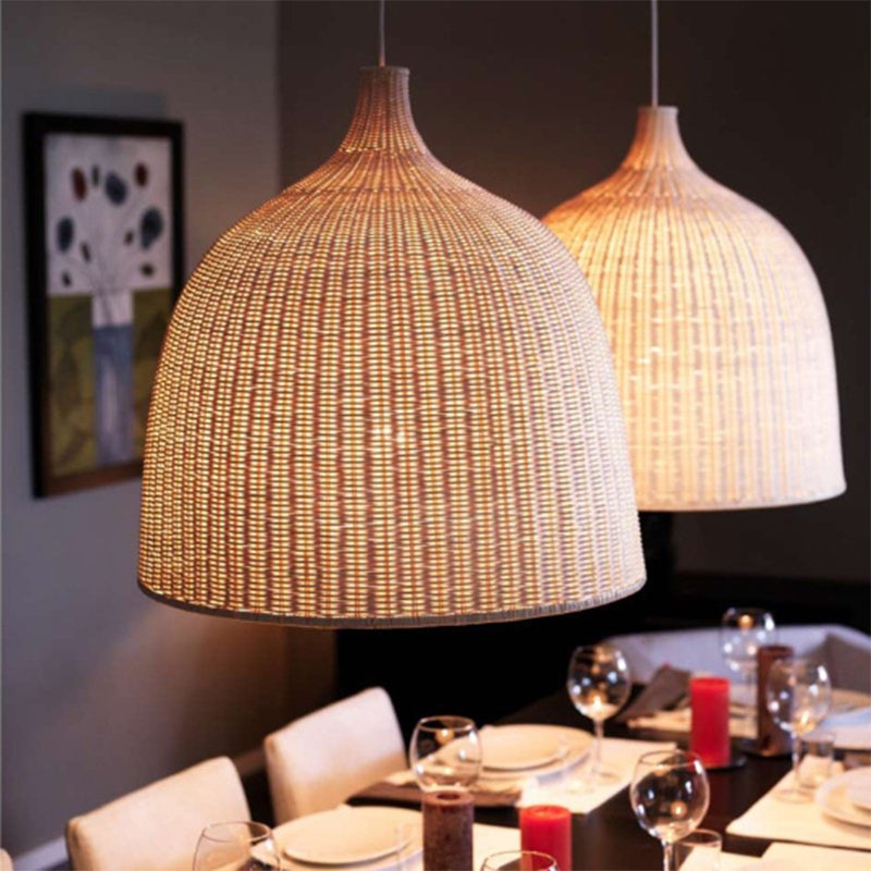 Rattan-Pendelleuchte, handgefertigte Korblampe