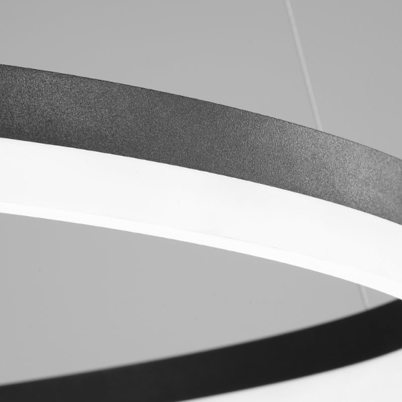 Moderne schwarze Kronleuchter-Deckenleuchte aus Metall