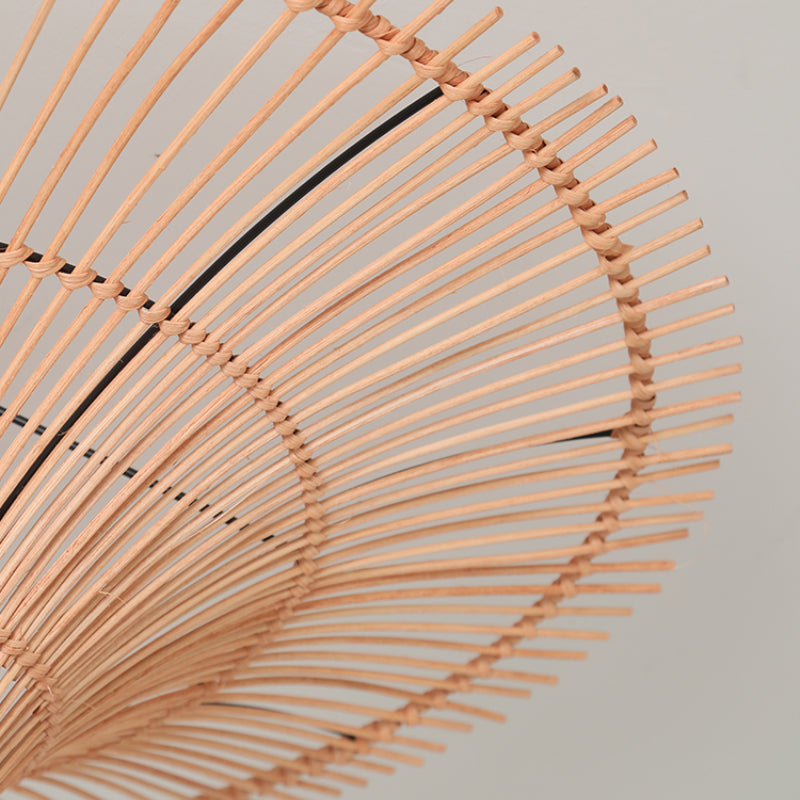 Große moderne Rattan-Pendelleuchte, Deckenlampenschirm, 80 cm