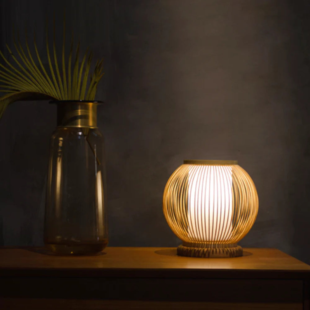 Bambus-Weberei-Globus-Tischlampe mit 1 Licht