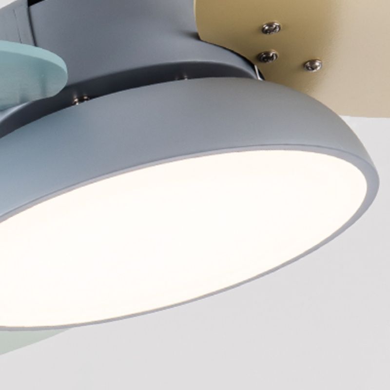 LED-Deckenventilatorlampe aus Metall im nordischen Stil für Kinderzimmer