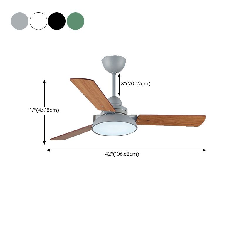 48-Zoll-Deckenventilator mit moderner Holzflügel-Ventilatorbeleuchtung in 4 Farben