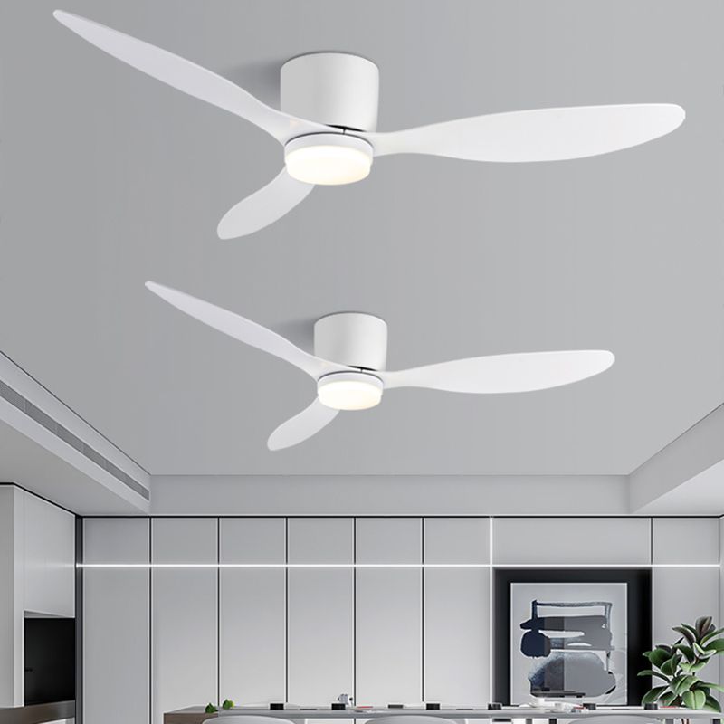 Moderne, einfache Deckenventilatorlampe mit 1 Licht in Zylinderform