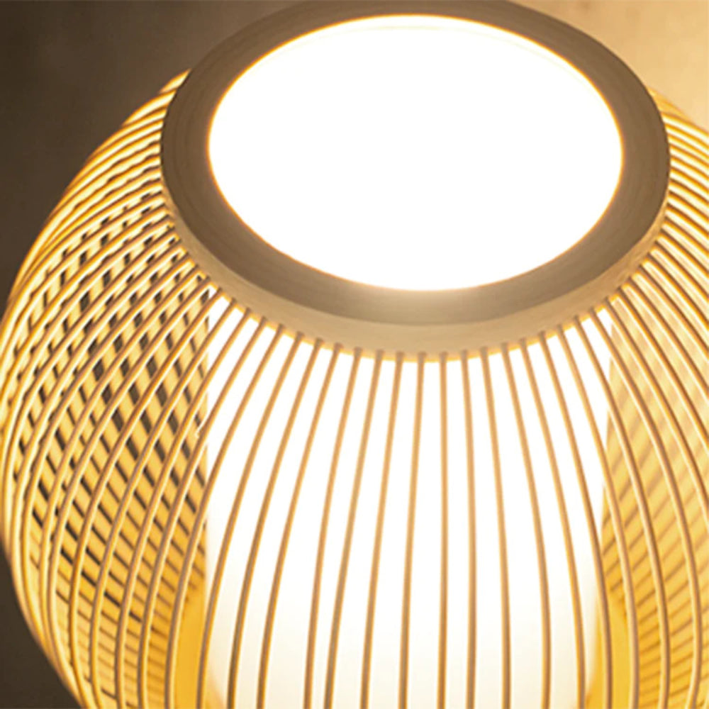 Bambus-Weberei-Globus-Tischlampe mit 1 Licht