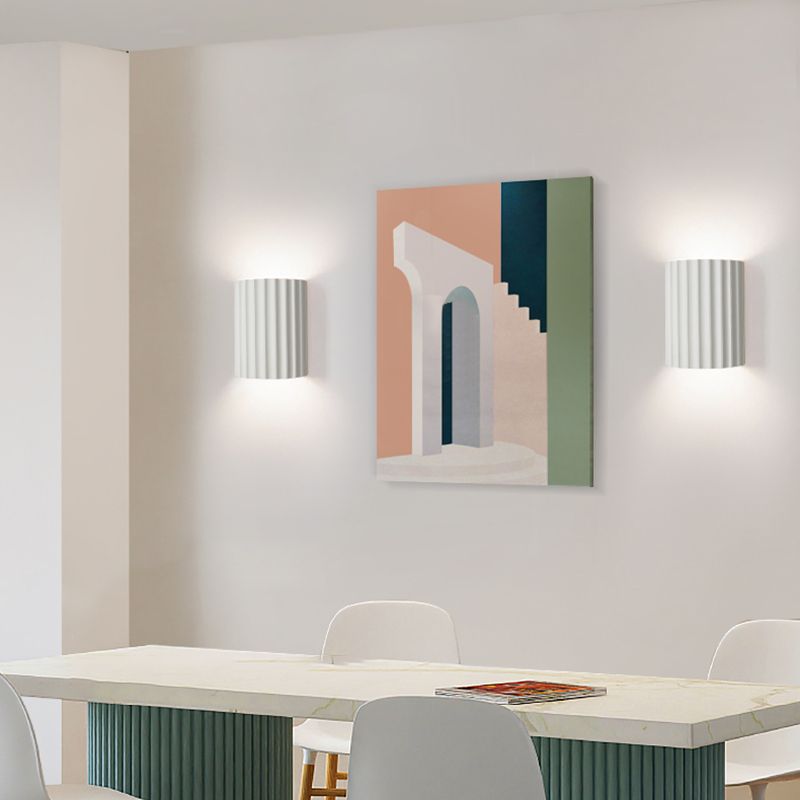 Moderne grüne Halbkreis-Wandleuchte aus Kunstharz