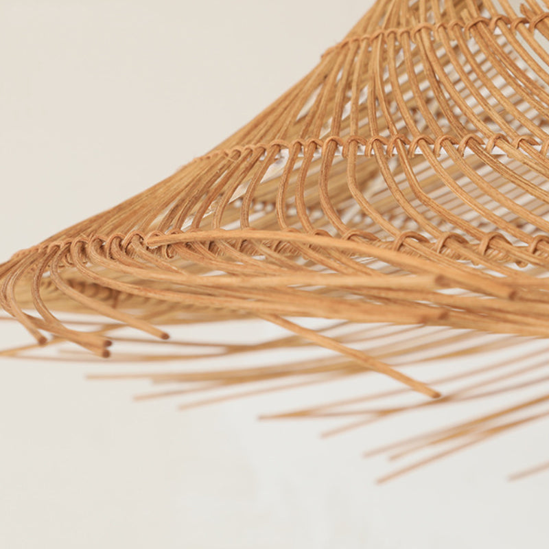 Boho Lampenschirm Rattan Hutform Pendelleuchten