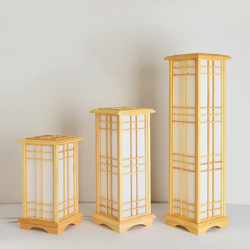 Stehlampe Holz Tatami Tischlampe für Schlafzimmer