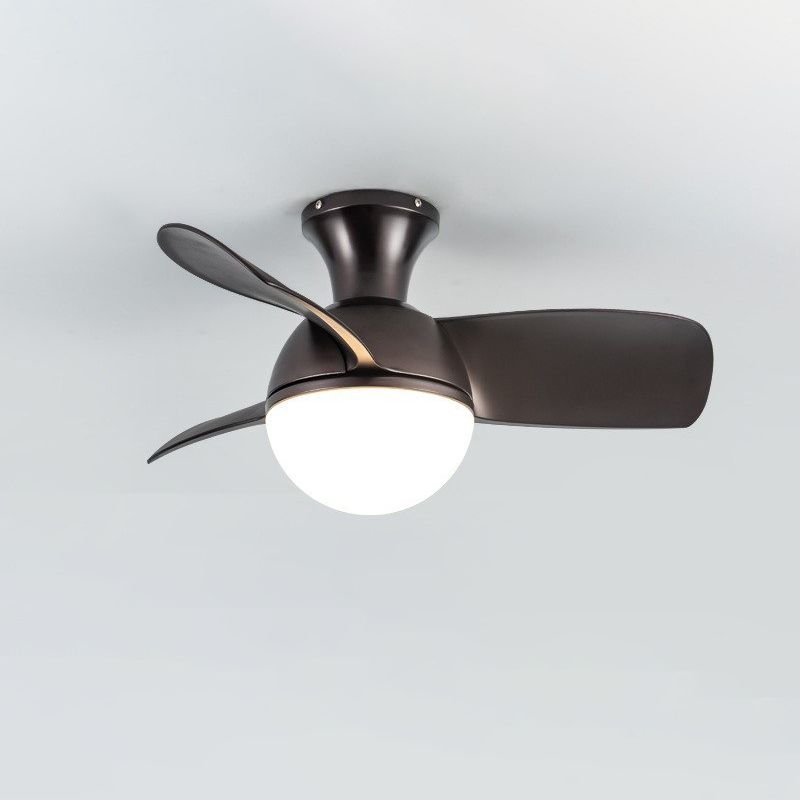 Deckenventilatoren im modernen Stil aus hellem Eisen und Acryl für die Unterputzmontage im Wohnzimmer