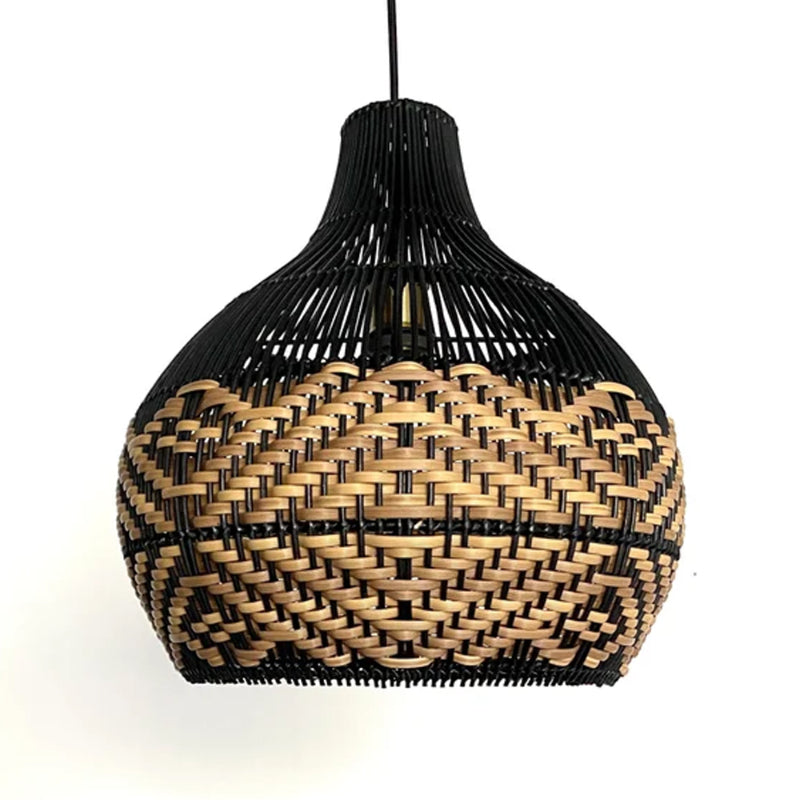Strand-Rattan-Pendelleuchte für Kücheninsel