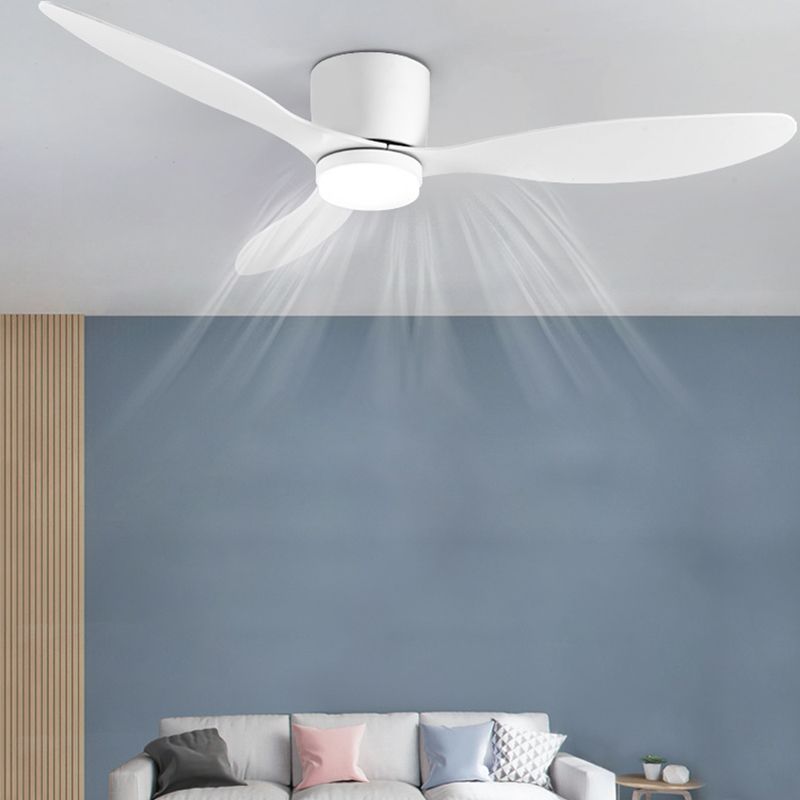 Moderne, einfache Deckenventilatorlampe mit 1 Licht in Zylinderform