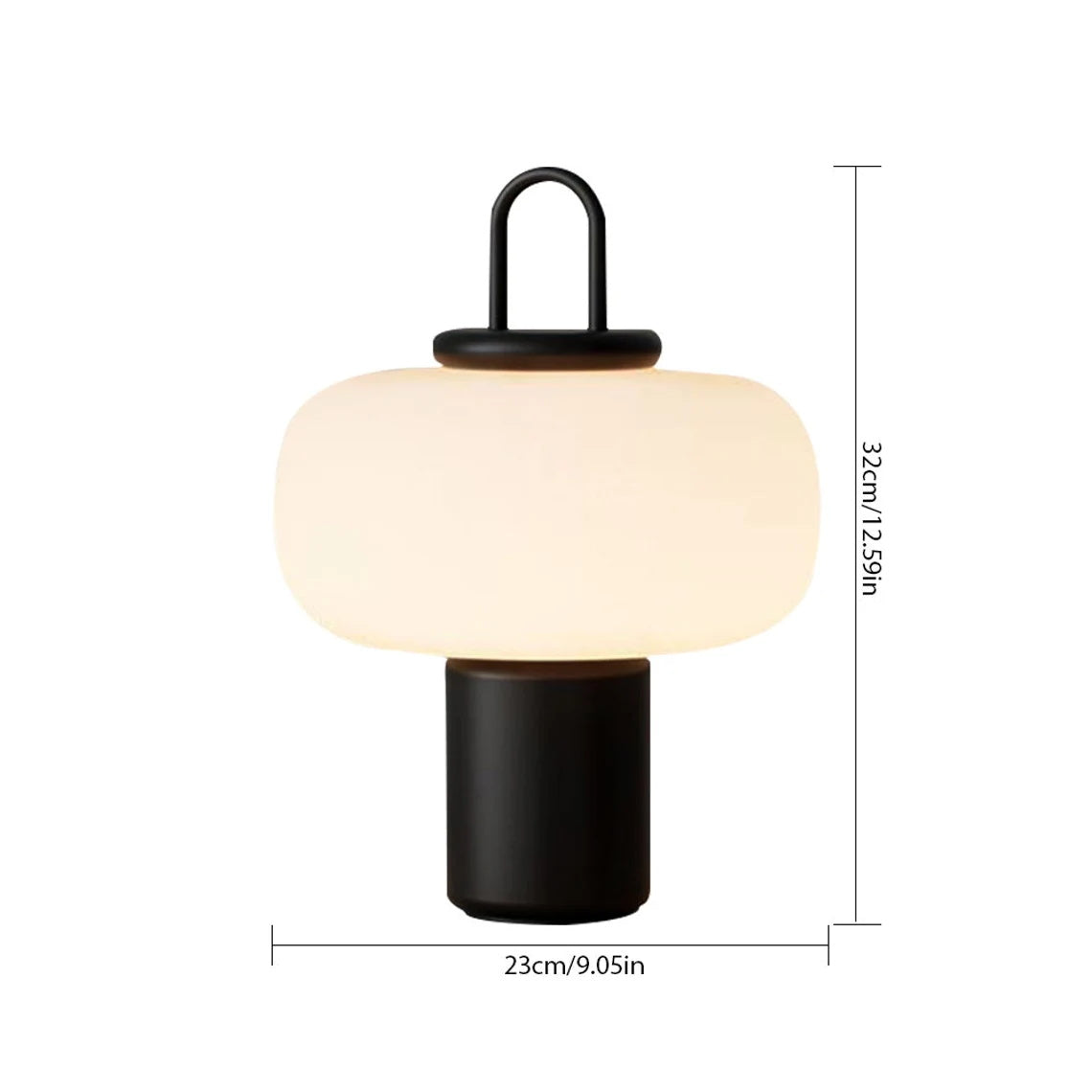 Nordische minimalistische schwarze Tischlampe