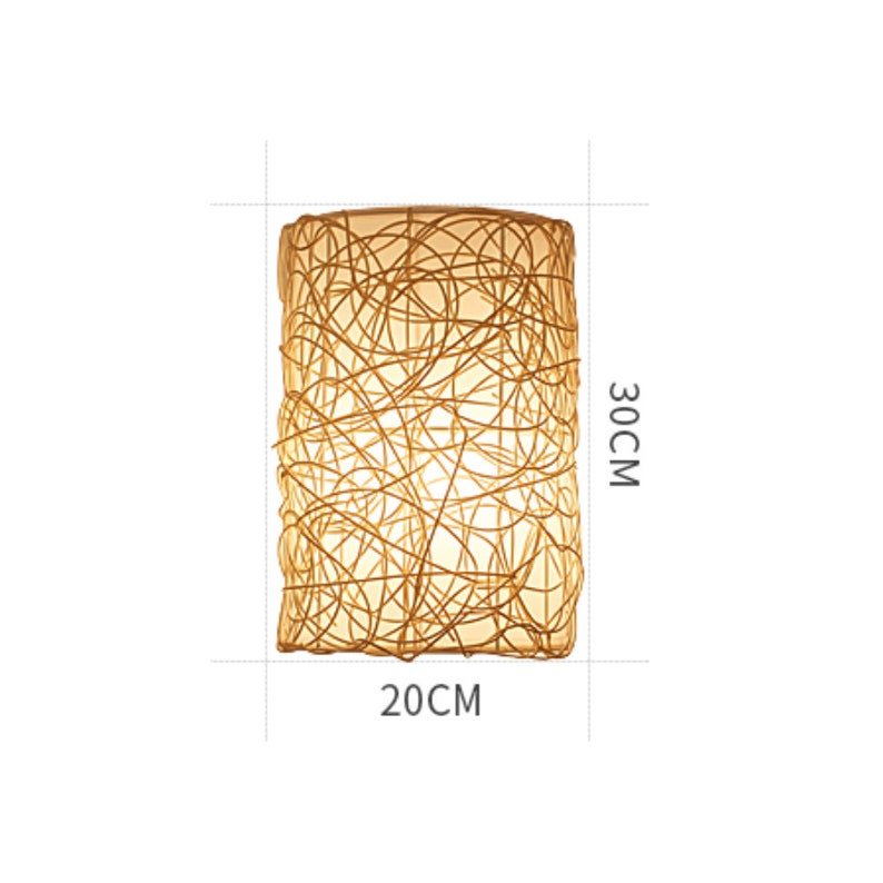 Rattan-Wandleuchte, Korbwand-Hängelampen, Boho-Wandleuchte