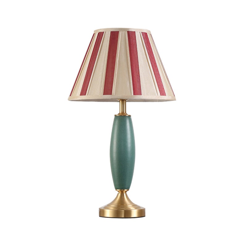 Messing Tischlampe Keramik Schreibtisch Lampenschirm Retro Stehlampe