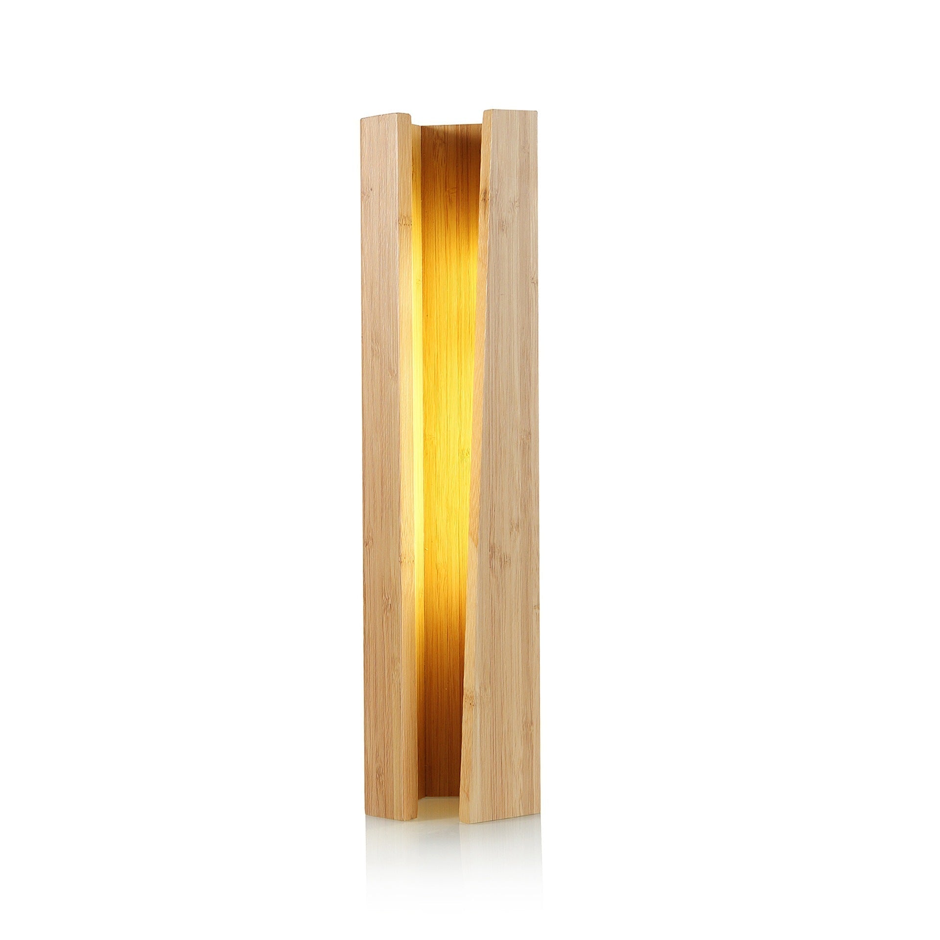 Fünfeckige LED-Tischlampe aus Holz mit USB