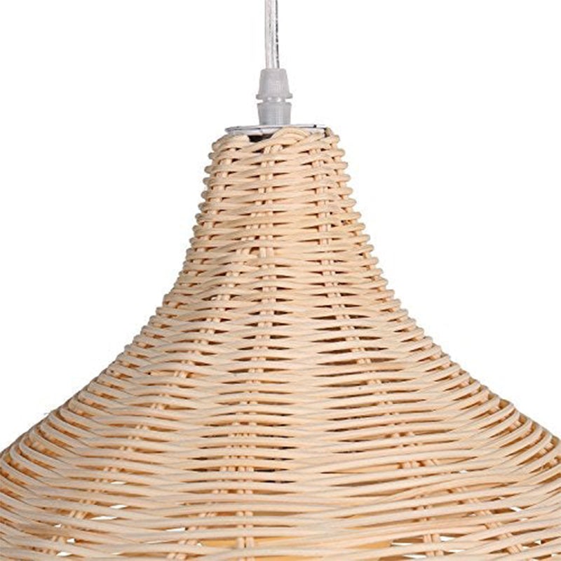 Rattan-Pendelleuchte, handgefertigte Korblampe