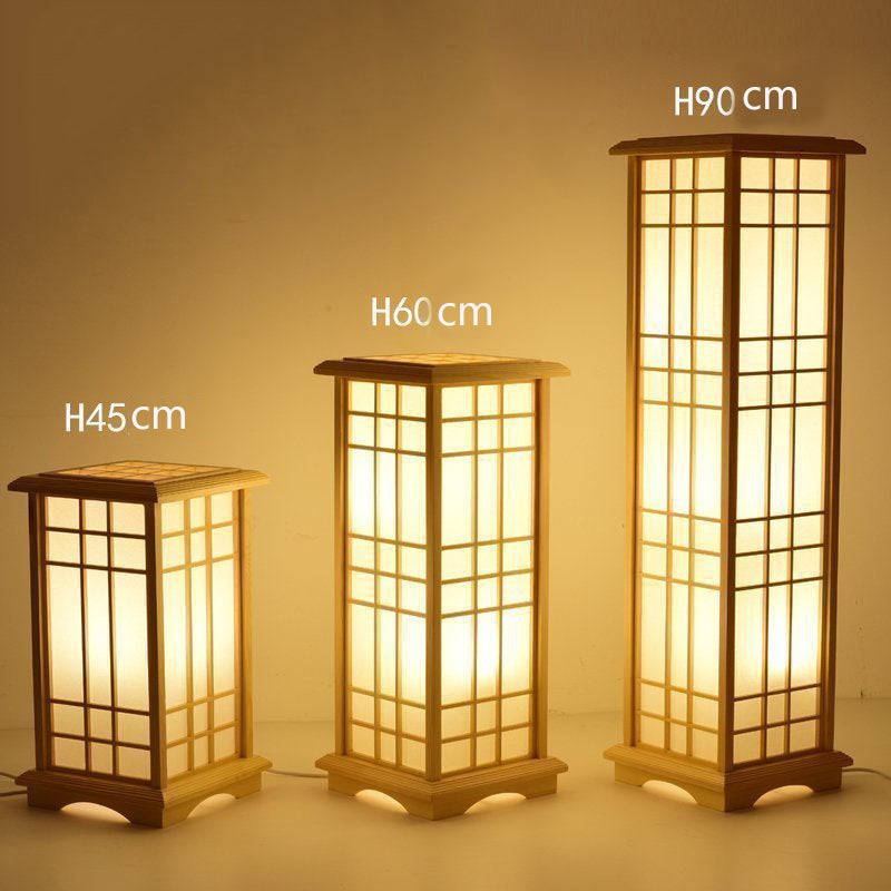 Stehlampe Holz Tatami Tischlampe für Schlafzimmer
