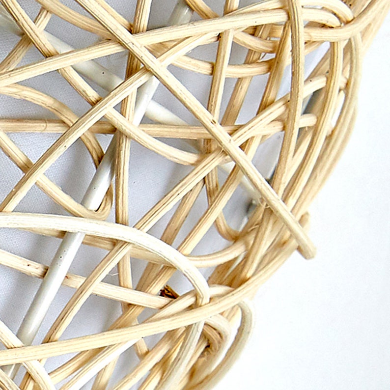 Rattan-Wandleuchte, Korbwand-Hängelampen, Boho-Wandleuchte