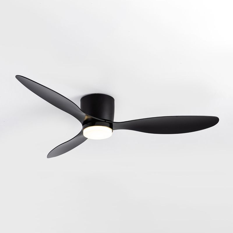 Moderne, einfache Deckenventilatorlampe mit 1 Licht in Zylinderform