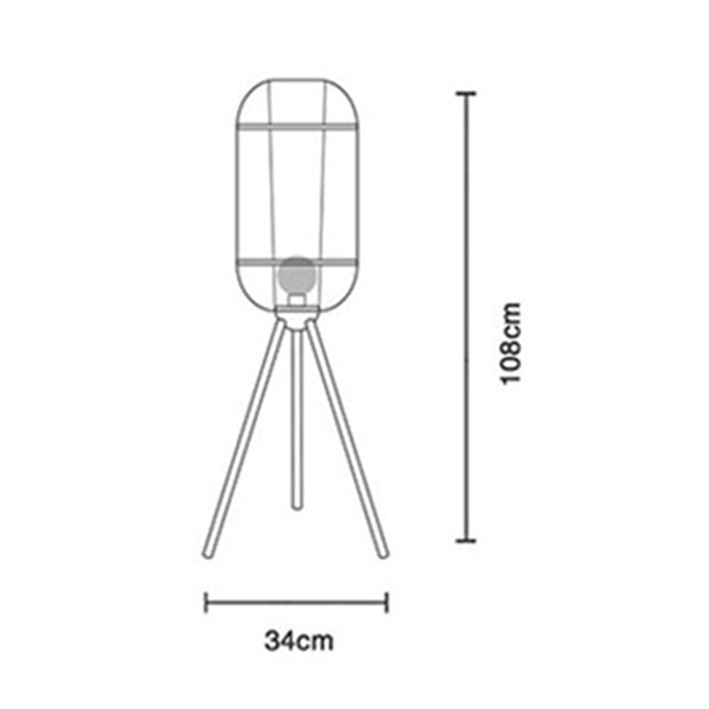 Handgefertigte Bambus-Stehlampe