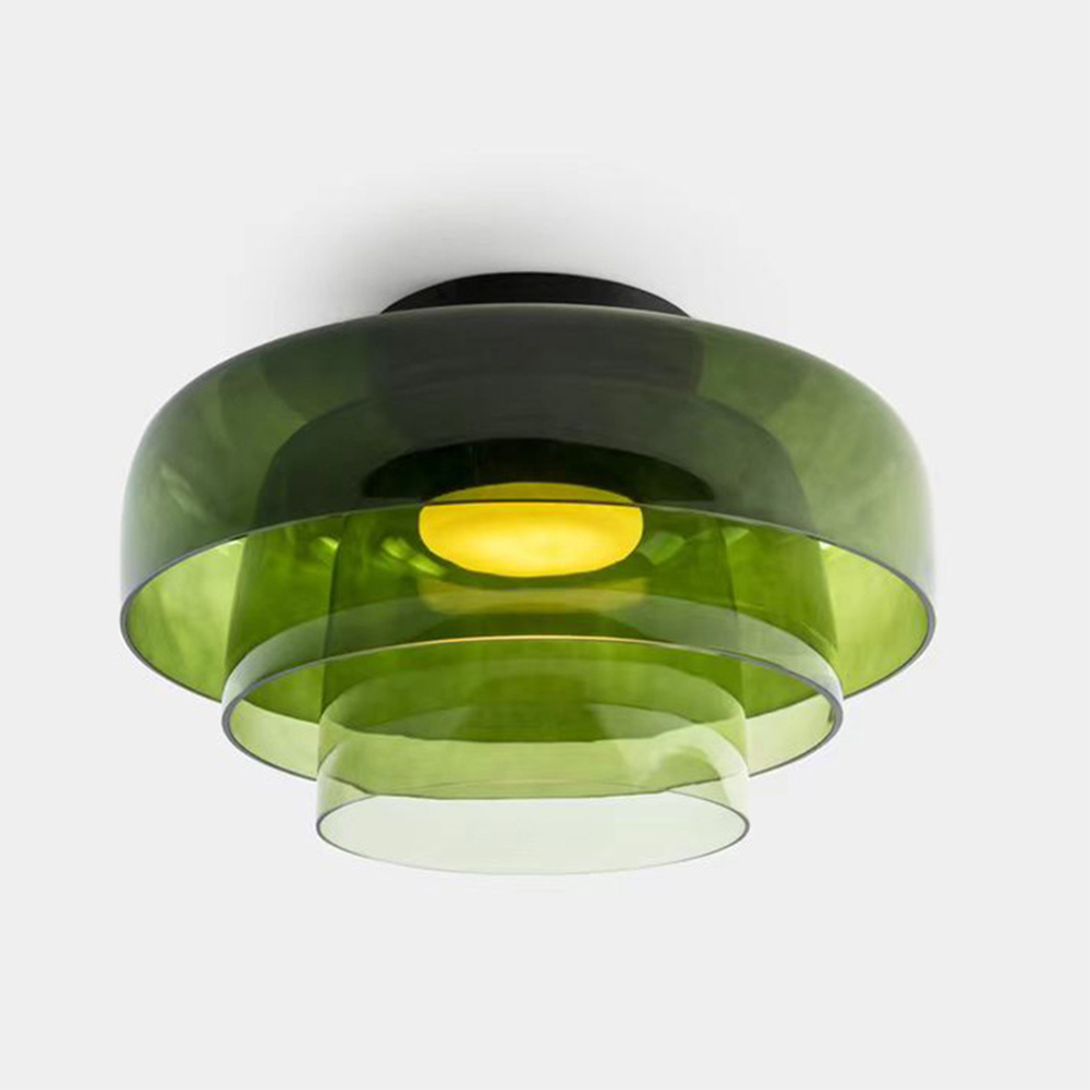 Kreative Deckenleuchte aus Glas mit mehrschichtigem Hängelampenschirm