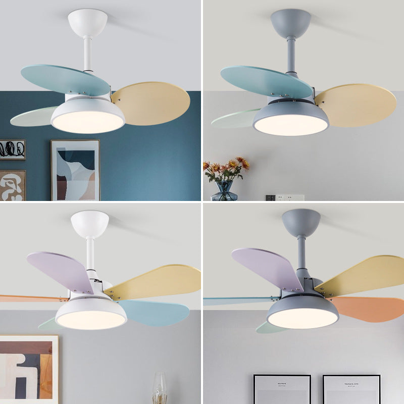 LED-Deckenventilatorlampe aus Metall im nordischen Stil für Kinderzimmer