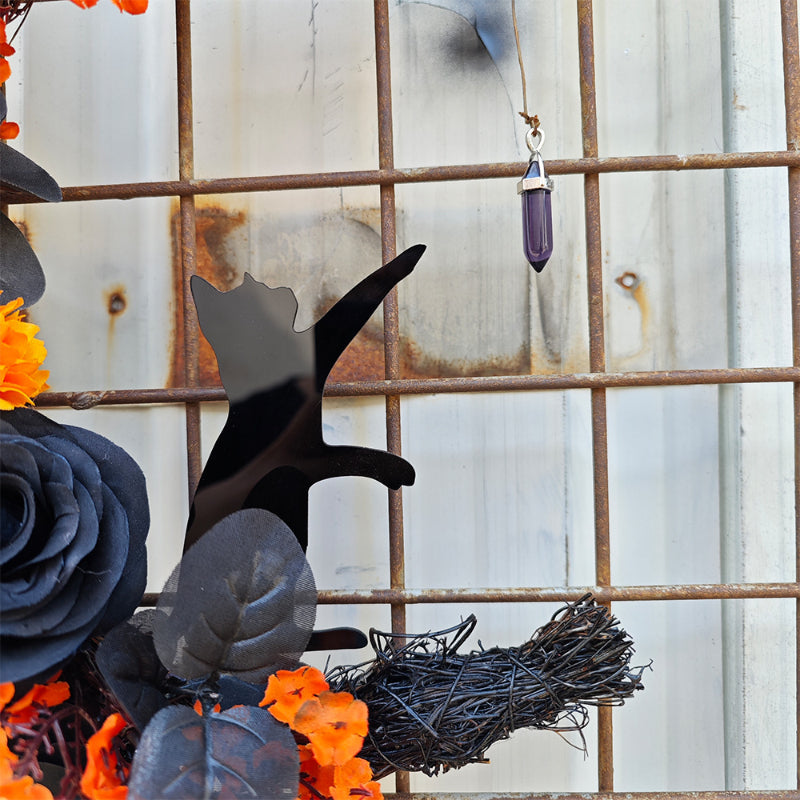 Halloween Mond Katzenkranz Wanddekoration