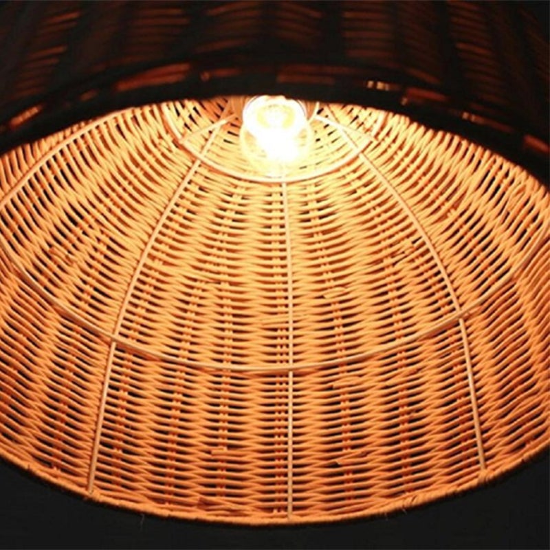 Rattan-Pendelleuchte, handgefertigte Korblampe