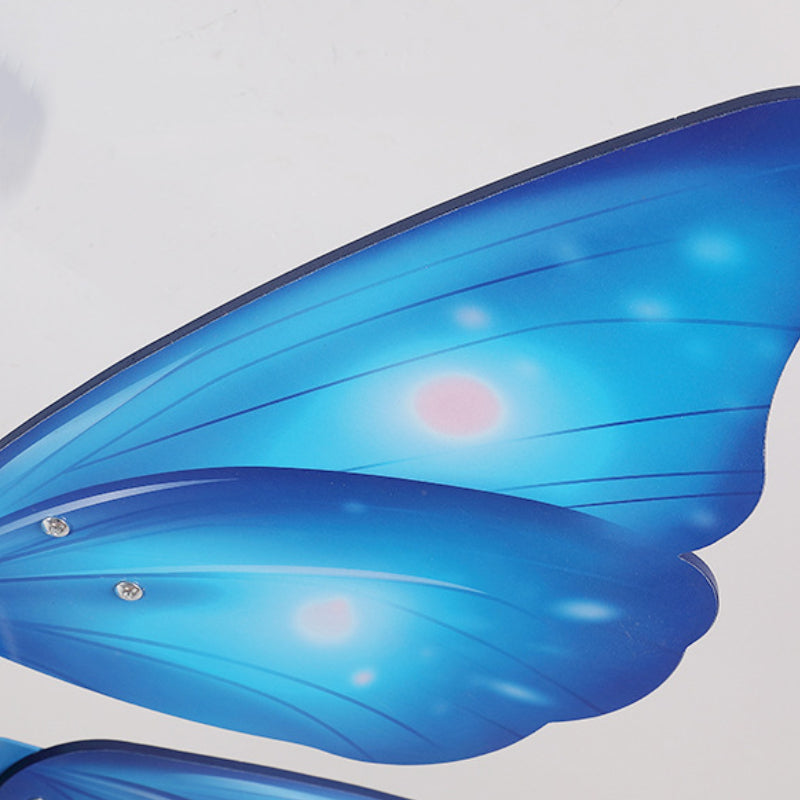 LED-Acryl-Deckenventilatoren für Kinder, Rosa/Blau, 5 Schmetterlingsflügel, Schlafzimmer, 106,7 cm breit