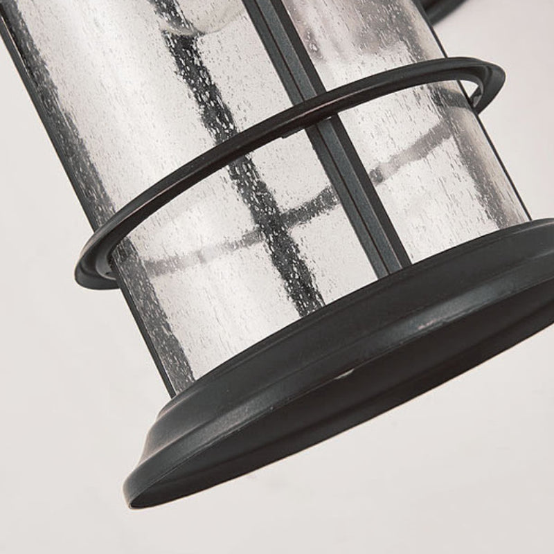 Wandleuchte für den Außenbereich, klares Glas, zylindrische Wandleuchte