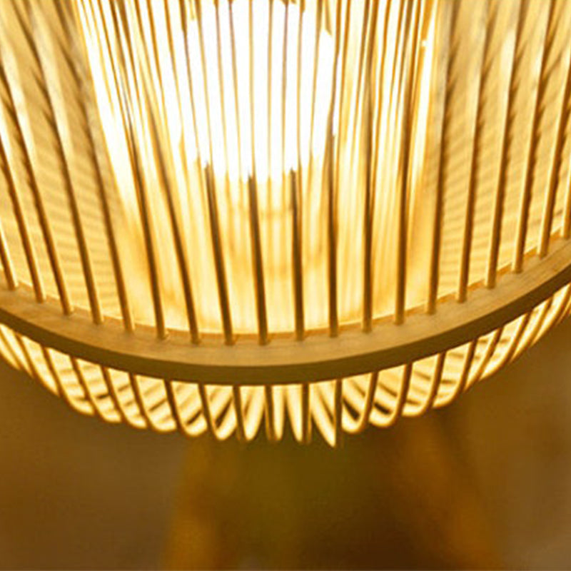 Handgefertigte Bambus-Stehlampe