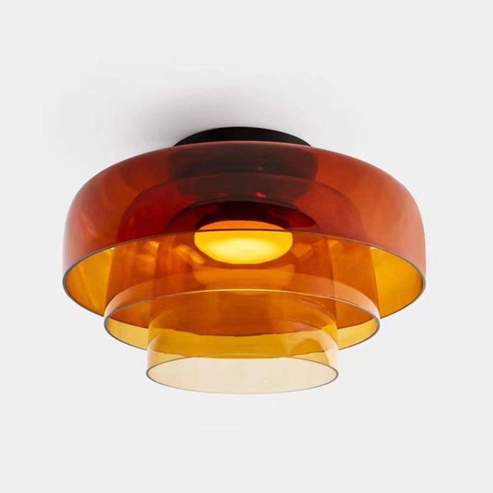 Kreative Deckenleuchte aus Glas mit mehrschichtigem Hängelampenschirm
